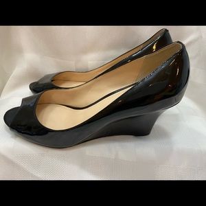 Cole Haan Women’s Lena of Wedge II In Black Patent Leather Size: 10
